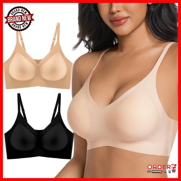 Seamless Wire-Free Everyday Bra M-L-XL Buttery Soft Support